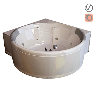 Havana Bathtub: Modern and Stylish 3D model image 1 