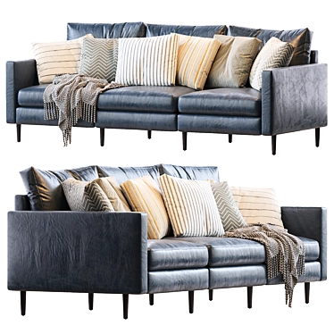 Modular 3-Seat Sofa: Versatile and Stylish 3D model image 1 