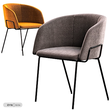 Sleek Tenzo Armchair: Modern Elegance for your Living Space 3D model image 1 