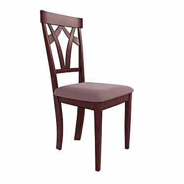 Rustic Oak Woodville Star Chair 3D model image 1 