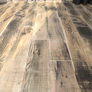 Yurtbay Barkwood Ash: Multi-Texture 20x120cm Parquet 3D model image 1 