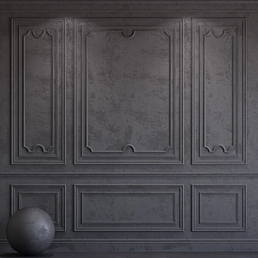 Elegant Plaster Molding 105 3D model image 1 