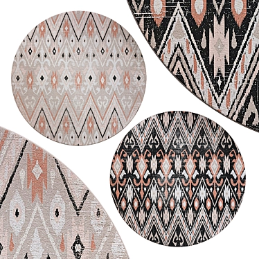 Vintage Circle Rugs | Classic Design 3D model image 1 