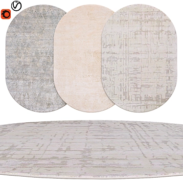 Elegant Oval Rugs | Premium 3D model image 1 