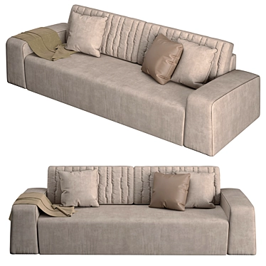 Elegant Pregno Babylon Sofa 3D model image 1 