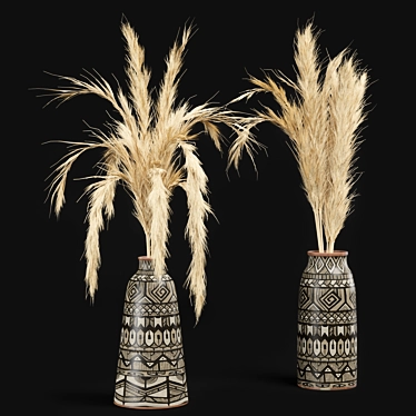 Pampas Fields: Dried Plant Set 3D model image 1 