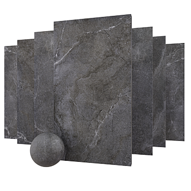 Lucca Anthracite Concrete Tile 3D model image 1 