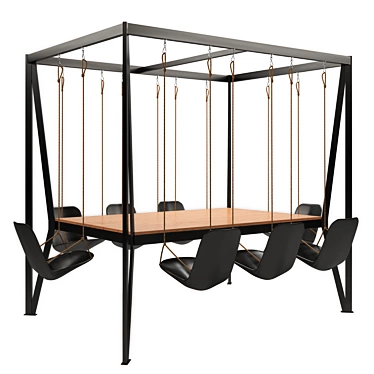 Outdoor Swing Dining Table 3D model image 1 