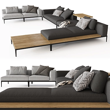 Gloster Grid: Stylish Modular Sofa 3D model image 1 