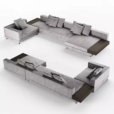 Modern White Sofa: Minotti 3D model image 1 
