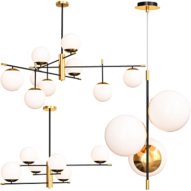 Elegant Maytoni Nostalgia Chandelier Set 3D model image 1 