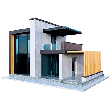 Modern Constructivist Style House 3D model image 1 