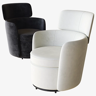 Elegant Swivel Armchair: Claire 3D model image 1 