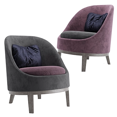 Elegant Belle Armchair: Luxurious Comfort 3D model image 1 