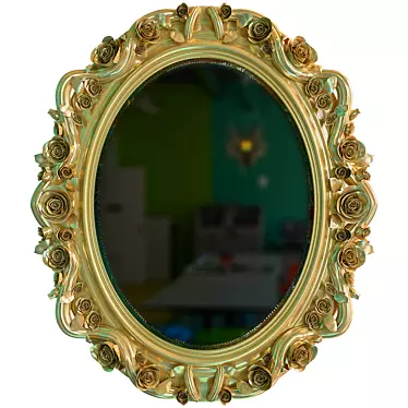 Elegant Reflection: Decorative Mirror 3D model image 1 