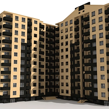 Modern High-Rise Residence 3D model image 1 