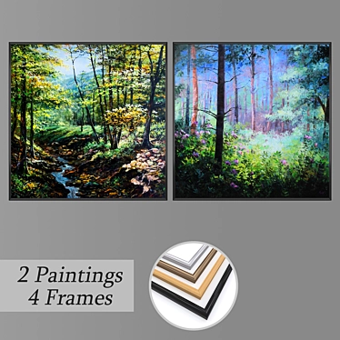 Versatile Wall Painting Set 3D model image 1 