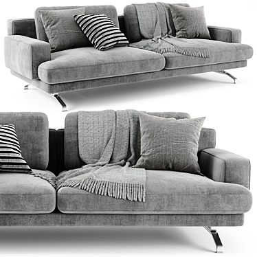 Elegant Lemamobili Mustique Sofa 3D model image 1 