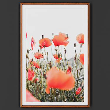 Wooden Framed Art Picture 3D model image 1 