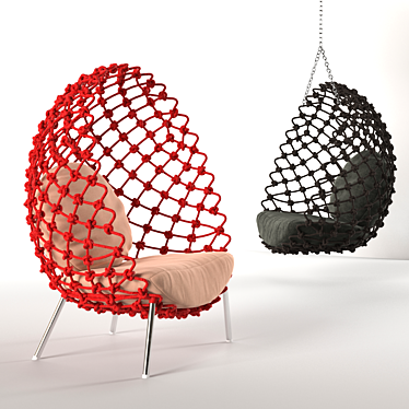 Dragnet Cocoon Lounge Chair 3D model image 1 