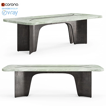 Dennis Miller Elysian Wood Table 3D model image 1 