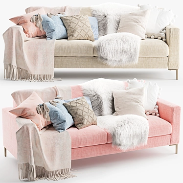 Elegant Juno 3-Seater Sofa: Stylish Comfort for Your Home 3D model image 1 