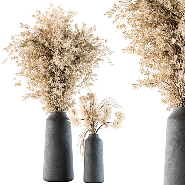 Pampas Dry Plants: Rustic Charm 3D model image 1 