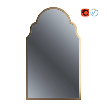 Elegant Adelaide Mirror 3D model image 1 