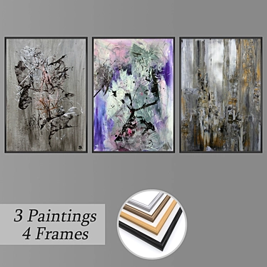 Elegant Wall Art Set 2518 3D model image 1 