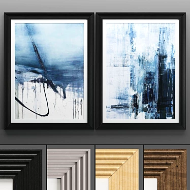 Elegant Art Frame Set 3D model image 1 