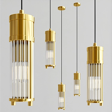 Elegant Hildis Pendant Light 3D model image 1 