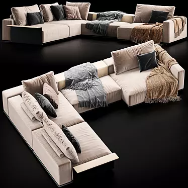 Modern Poliform Westside Sofa 3D model image 1 