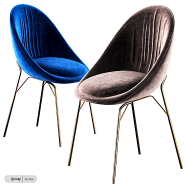 Modern Lilly Chair: Calligaris 3D model image 1 