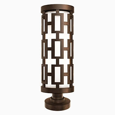 Elegant River Oaks Outdoor Post Light 3D model image 1 