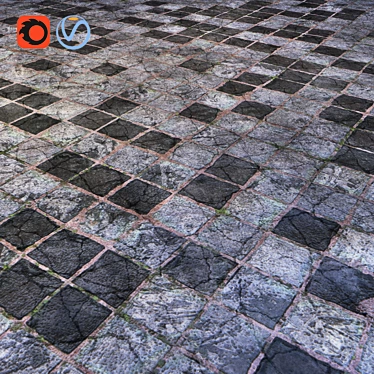 Seamless Wet Paving: Realistic Texture 3D model image 1 