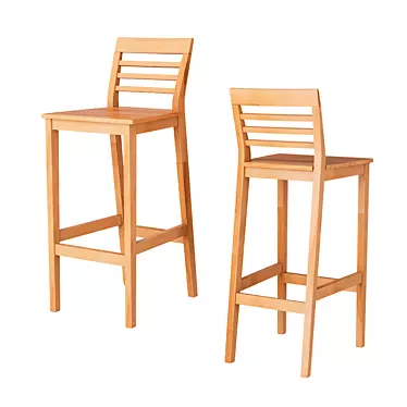 Khan 3 Bar Chair: Sleek & Sturdy 3D model image 1 