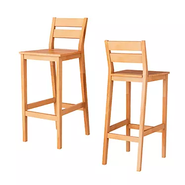 Han 2 Bar Stool: Sleek and Sturdy 3D model image 1 