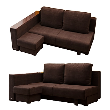 Richard Veneto: Compact and Elegant Corner Sofa-Bed 3D model image 1 