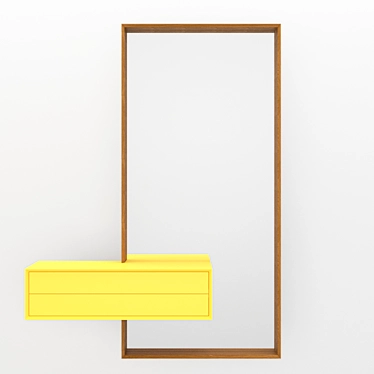 Shalet Mirror: Elegant Floor Mirror with Backlit Frame 3D model image 1 