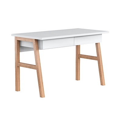 Elliptic Classic Writing Table 3D model image 1 