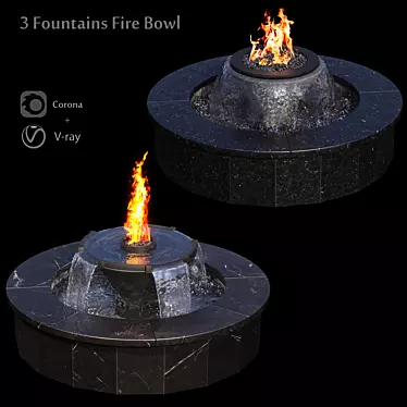 Fountainfire Bowl - Fire and Water 3D model image 1 