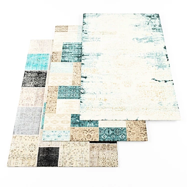 High-Res Carpets Bundle: 8 Textured Designs 3D model image 1 