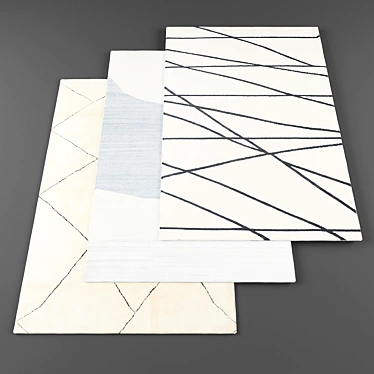 Textured Carpet Collection - 5 Pieces 3D model image 1 