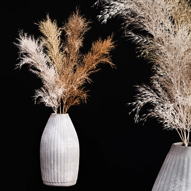 Minimalist Pampas Decoration Set 3D model image 1 