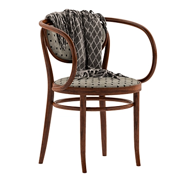 Sleek and Stylish Thonet Dining Chair 3D model image 1 