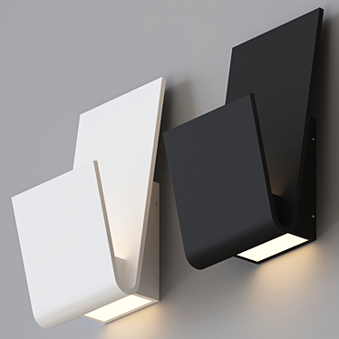 Modern LED Outdoor Wall Sconce 3D model image 1 