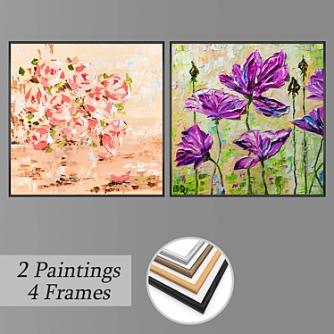 Elegant Wall Art Set 3D model image 1 