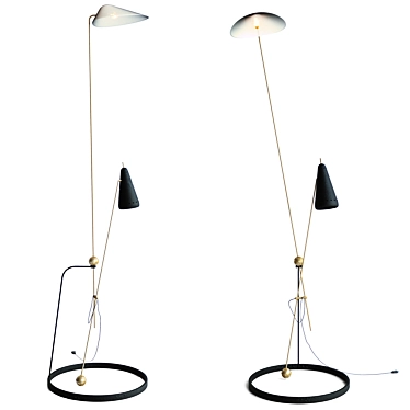 Pierre Guariche Floorlamp 3D model image 1 