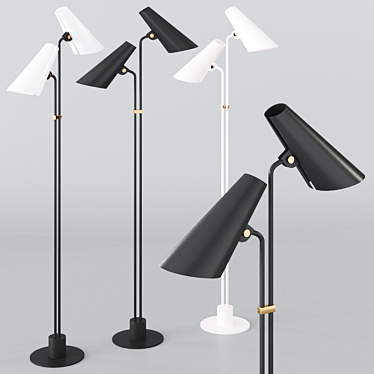 Siro Double Floor Lamp: Modern Finnish Design 3D model image 1 