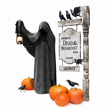 Spooky Exterior Halloween Set 3D model image 1 